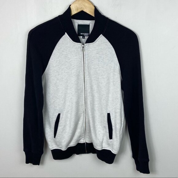 Aritzia Wilfred Free Colorblock Bomber Jacket Full Zipper Size Small Minimalist - Picture 3 of 9